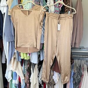 MELISSA NEPTON Beige Track Pants & Joggers